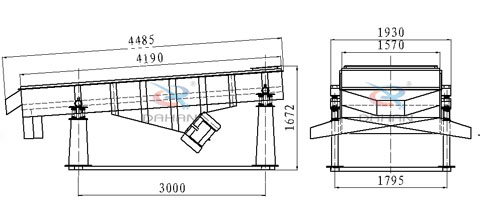 1540直線振動篩結構圖