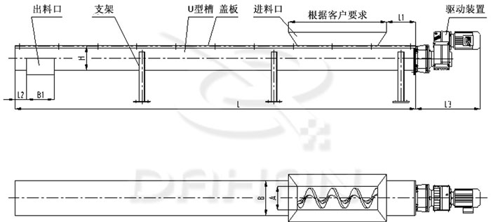 無軸螺旋輸送機結(jié)構(gòu)